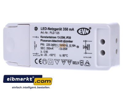 Frontansicht EVN Elektro PLD125 P-LED Netzgert IP20 350mA 13-25Wdim 
