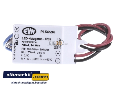 Frontansicht EVN Lichttechnik PLK6534 P-LED Netzgert IP65 700mA 2-4W 