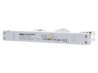 Frontansicht Hera 20604002605 LED-Trafo flach 24V/30W 12fach Vert. 