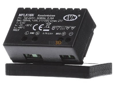 Frontansicht EVN MPLK16N LED-Netzgert 350mA 1-6W IP20 
