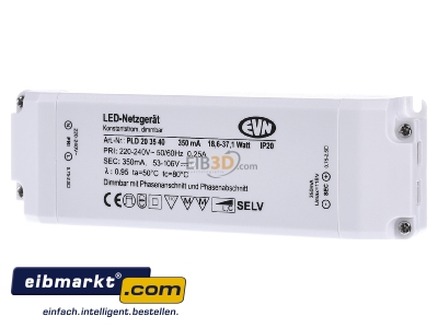 Frontansicht EVN Lichttechnik PLD203540 LED-Netzgert 350mA 18,6-37,1WIP20 