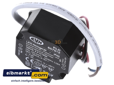 Ansicht oben vorne EVN Lichttechnik PLD657012 LED-Netzgert 700mA 6,3-12W IP65 