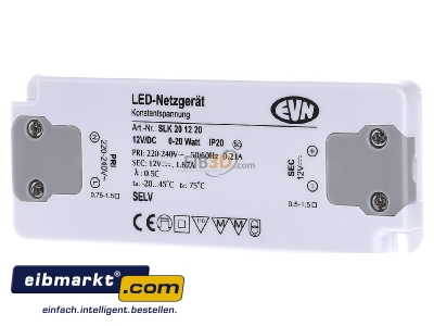 Frontansicht EVN Lichttechnik SLK201220 LED-Netzgert 12VDC 0-20W IP20 