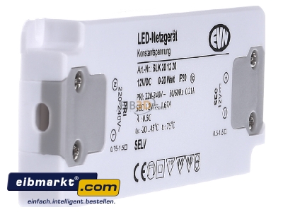 Ansicht links EVN Lichttechnik SLK201220 LED-Netzgert 12VDC 0-20W IP20 