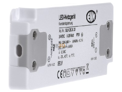 Ansicht links EVN SLK202420 LED-Netzgert 24VDC 0-20W IP21 