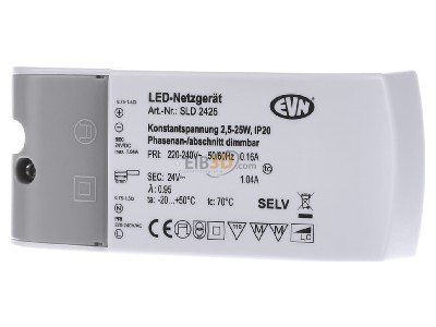 Frontansicht EVN SLD2425 Netzgert 24V/DC-0,1-25W IP20 