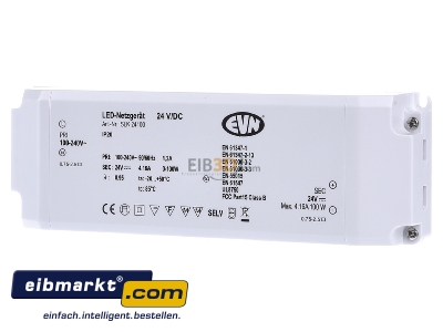 Frontansicht EVN Lichttechnik SLK24100 Netzgert 24V/DC-0,1-100W IP20 