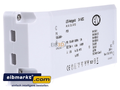 Ansicht links EVN Lichttechnik SLK24100 Netzgert 24V/DC-0,1-100W IP20 