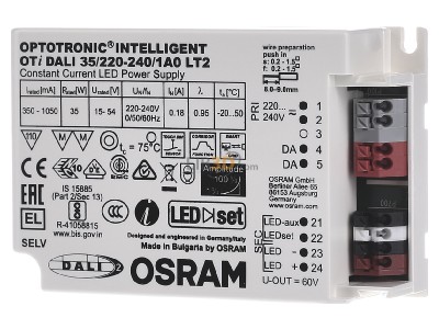 Frontansicht LEDVANCE OTiDALI352202401A0LT LED-Konverter 350...1050mA, 35W 