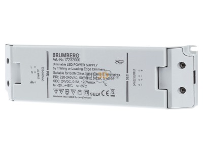 Frontansicht Brumberg 17232000 LED-Netzgert 12-120W 24V IP20 dimm. Phasenab. 