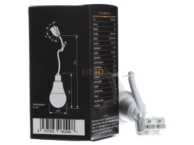 Ansicht hinten EVN BF230940 280x65mm LED-Baustellenfassung 4000K 230V IP20 