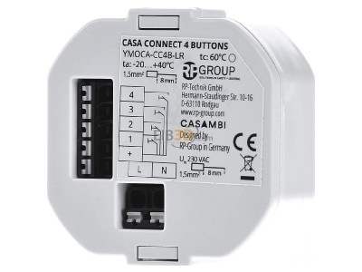 Front view RP-Technik YMOCA-CC4B-LR Controller for luminaires 
