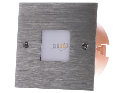 Front view Brumberg P3930WW LED wall light with power LED 1W, stainless steel, recessed mounting, P3930 warm white
