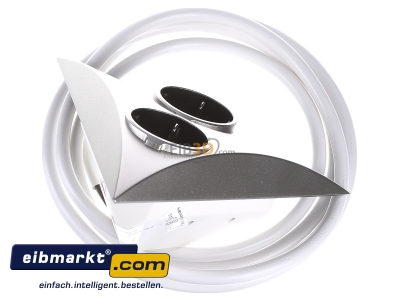 Ansicht oben hinten Hera Luxor 2ST D eds M�bel-Doppelsteckdose 