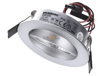 Ansicht oben vorne Brumberg 12261253 LED-Deckenspot aluminium-matt 7W, 