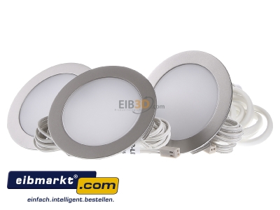 Frontansicht Hera 61056303002 3er-Set LED-Einbauleuchte 4W ww eds +LED24/15W 