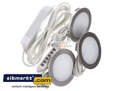 Ansicht oben links Hera 61056303002 3er-Set LED-Einbauleuchte 4W ww eds +LED24/15W 