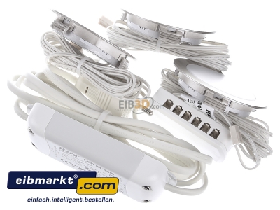 Ansicht oben hinten Hera 61056303002 3er-Set LED-Einbauleuchte 4W ww eds +LED24/15W 