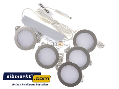 Ansicht oben vorne Hera 61056305002 5er-Set LED-Einbauleuchte 4W ww eds +LED24/30W 