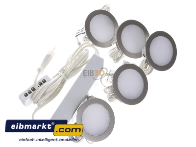 Ansicht oben links Hera 61056305002 5er-Set LED-Einbauleuchte 4W ww eds +LED24/30W 