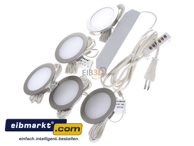 Ansicht oben rechts Hera 61056305002 5er-Set LED-Einbauleuchte 4W ww eds +LED24/30W 