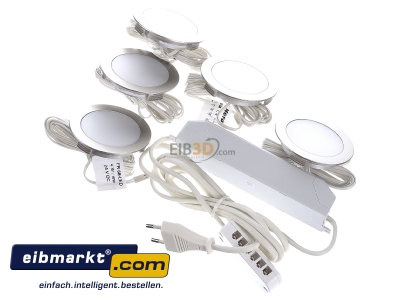 Ansicht oben hinten Hera 61056305002 5er-Set LED-Einbauleuchte 4W ww eds +LED24/30W 