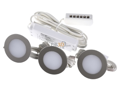 Ansicht oben vorne Hera 61056938002 3er-Set LED-Einbauleuchte 3W ww Tr.24/15W 