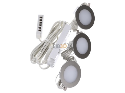 Ansicht oben links Hera 61056938002 3er-Set LED-Einbauleuchte 3W ww Tr.24/15W 