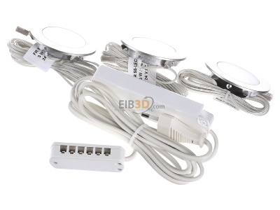 Ansicht oben hinten Hera 61056938002 3er-Set LED-Einbauleuchte 3W ww Tr.24/15W 