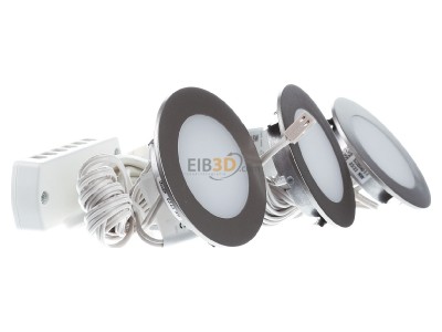 Ansicht links Hera 61056938003 3er-Set LED-Einbauleuchte 3W nw Tr.24/15W 