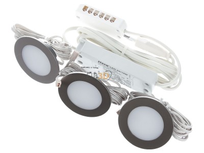 Ansicht oben vorne Hera 61056938003 3er-Set LED-Einbauleuchte 3W nw Tr.24/15W 