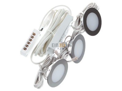 Ansicht oben links Hera 61056938003 3er-Set LED-Einbauleuchte 3W nw Tr.24/15W 