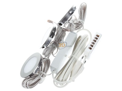 Ansicht oben rechts Hera 61056938003 3er-Set LED-Einbauleuchte 3W nw Tr.24/15W 