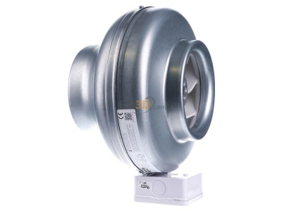 Ansicht links Helios RR 160 B Radial-Rohrventilator 