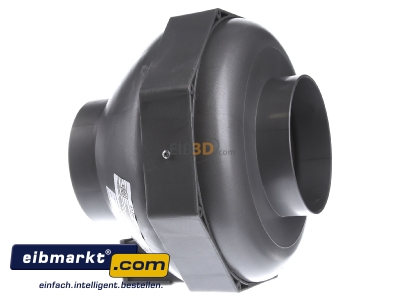 Ansicht links Helios RRK 125 Radial-Rohrventilator 