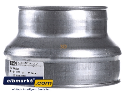 Frontansicht Helios RZ 160/125 Reduzierung von 160mm auf 125mm 