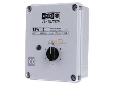 Front view Helios TSW 1,5 Speed controller surface mounted 1,5A 
