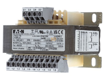 Front view Eaton UTI0,2-115 One-phase transformer 208...600V/115V 
