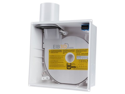 Front view Helios ELS-GU Ventilator housing for inlying bathrooms 
