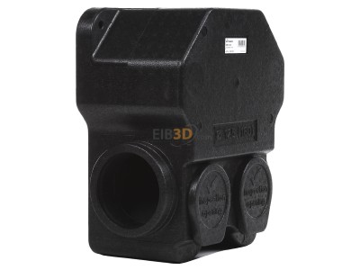 Ansicht links Maico SB 12/16 Schalld�mpfer-Box Anschl. 125 oder 160 