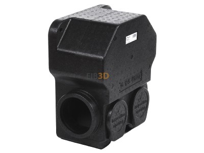 Ansicht oben links Maico SB 12/16 Schalld�mpfer-Box Anschl. 125 oder 160 