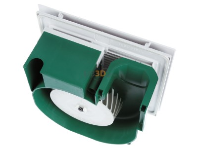 Ansicht oben hinten Helios ELS EC 60 NC Ventilatoreinsatz mit Fassade 