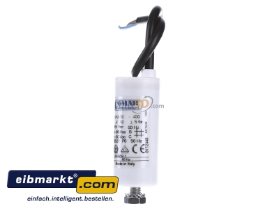 Front view Comar MKA 450-10 K Capacitor 10µF 450V 60x120mm
