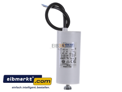Front view Comar MKA 450-40 K Capacitor 40µF 450V 45x94mm
