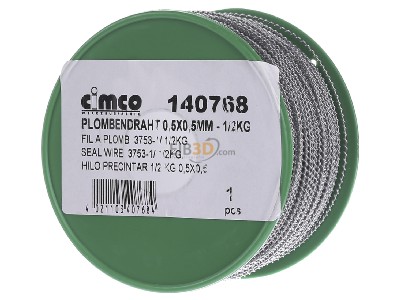 Front view Cimco 14 0768 Seal wire steel 0,5mm 115mm 
