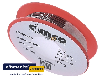 View up front Cimco 15 0052 Soldering wire 1mm - 
