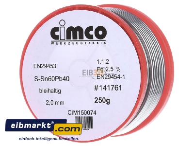 Front view Cimco 15 0074 Soldering wire 2mm - 
