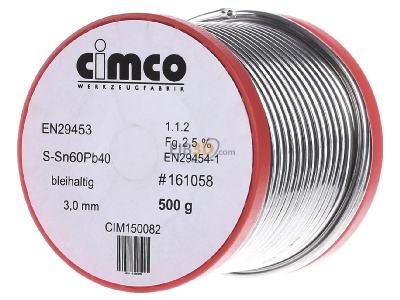 Front view Cimco 15 0082 Soldering wire 3mm 
