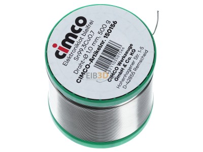 Ansicht oben links Cimco 15 0156 Elektroniklot bleifrei 1,0mm/500g 