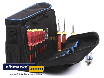 Ansicht oben links Klauke KL905B15 Techniker-Profitasche 15tlg. bestckt 